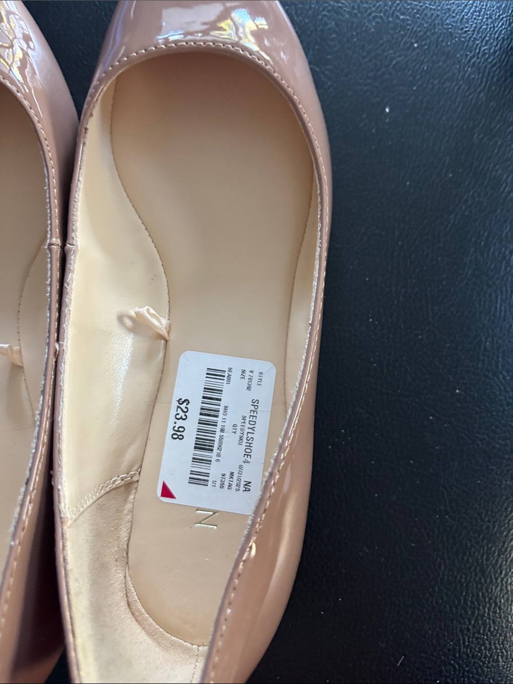 Nine West Blush Patent Pointed-Toe Flats - Picture 2 of 2